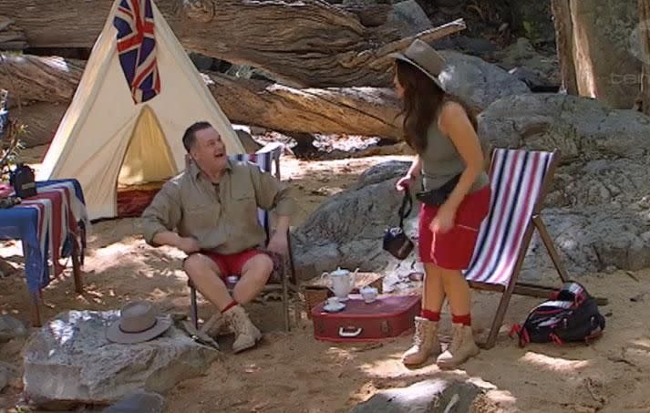 Paul and Vicky entered the jungle on Monday night. Source: Channel Ten