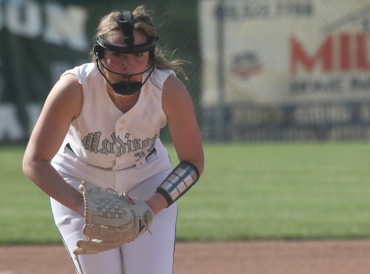 Madison senior Layla Azmoun recently went on a 30-scoreless inning streak in the circle for the Rams.