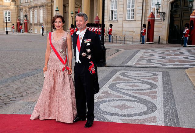 <p>MADS CLAUS RASMUSSEN/Ritzau Scanpix/AFP via Getty</p> Crown Prince Frederik and Crown Princess Mary