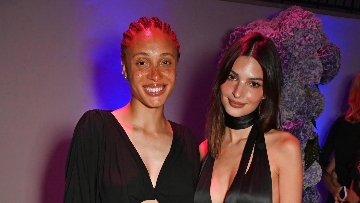 Adwoa Aboah and Emily Ratajkowski attend the Gurls Talk Fundraising Gala at Ladbroke Hall on June 4, 2024 in London, England. (Photo by Dave Benett/Getty Images for Gurls Talk)