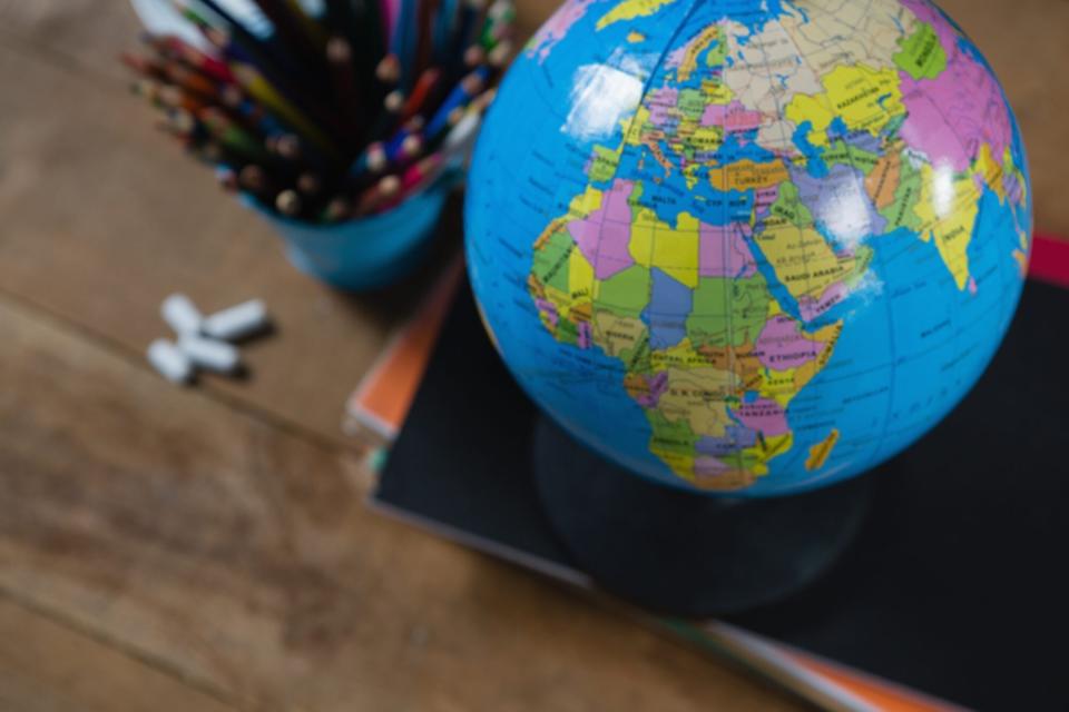 Globe on a table