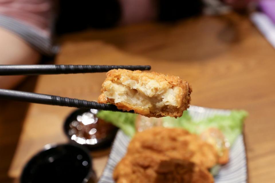 Close up of plant-based karaage