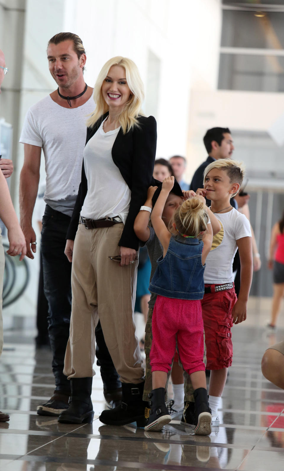 Gwen Stefani & Gavin Rossdale arrive at Elizabeth Glaser Pediatric AIDS Foundation's 24th Annual "A Time for Heroes" event on Sunday, June 2, 2013 in Los Angeles. (Photo by Jose Flores/Invision/AP)