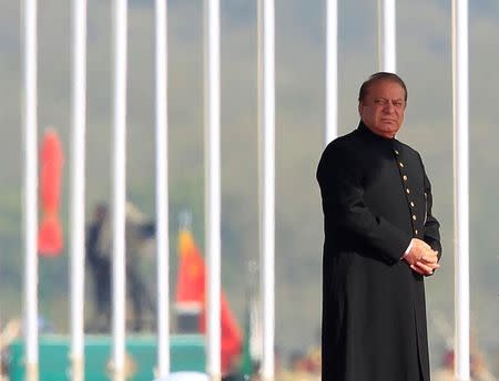 FILE PHOTO: Pakistan's Prime Minister Nawaz Sharif attens the Pakistan Day military parade in Islamabad, Pakistan March 23, 2017. REUTERS/Faisal Mahmood/File Photo