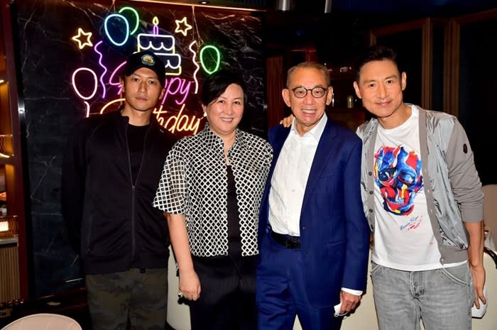 Emperor Motion Pictures' Chairman Albert Yeung with Jacky Cheung and Nicholas Tse