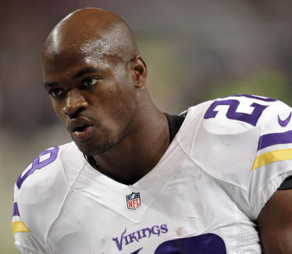 Adrian Peterson has been reinstated despite child abuse charges. (AP)