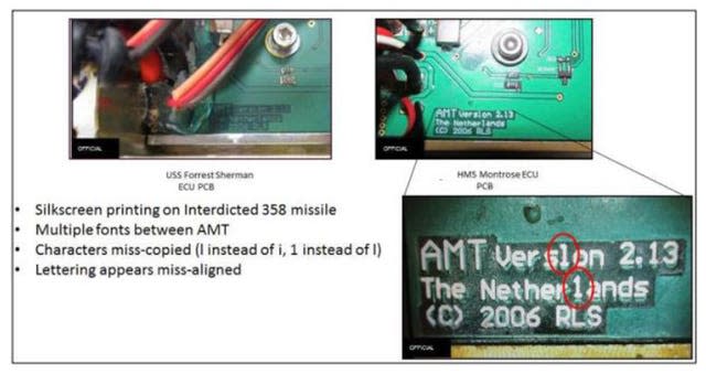 Royal Navy seize missile parts