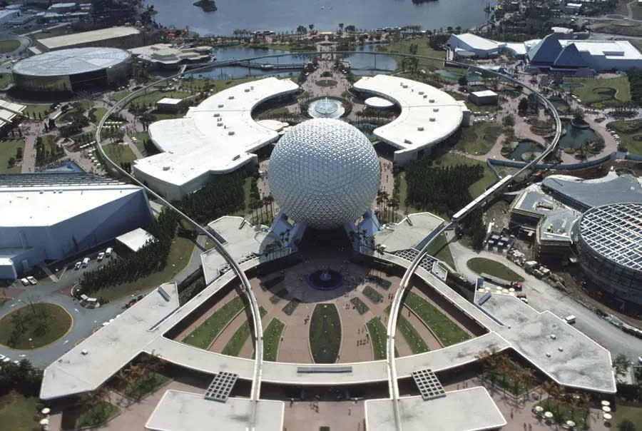 A version of Walt Disney's The Experimental Prototype Community of Tomorrow, aka EPCOT, is seen circa 1984, just two years after opening.