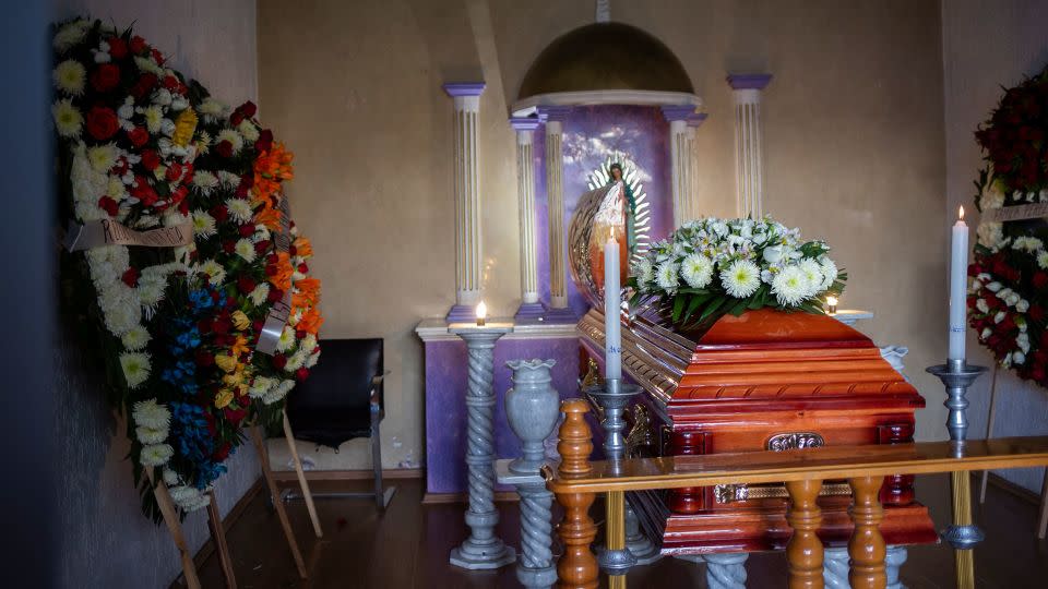 View of the funeral of Armando Perez Luna, a Mayor candidate murdered last Monday, in Maravatio, Michoacan state, Mexico on February 27, 2024. - Enrique Castro/AFP/Getty Images