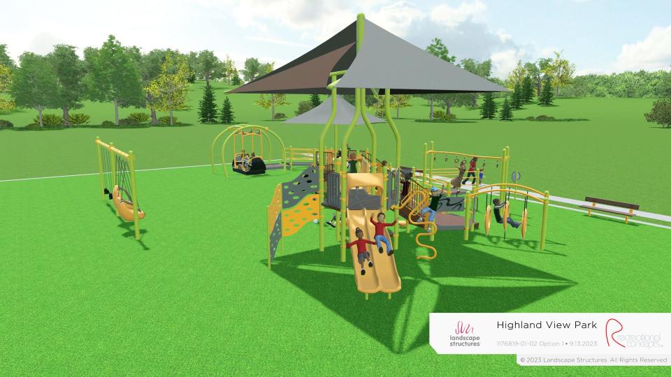 Another rendering of what the inclusive playground at Highland View Park in Oak Ridge will look like once completed. The $380,000 project is expected to start March 13 with most of the funds coming from Community Development Block Grant money.