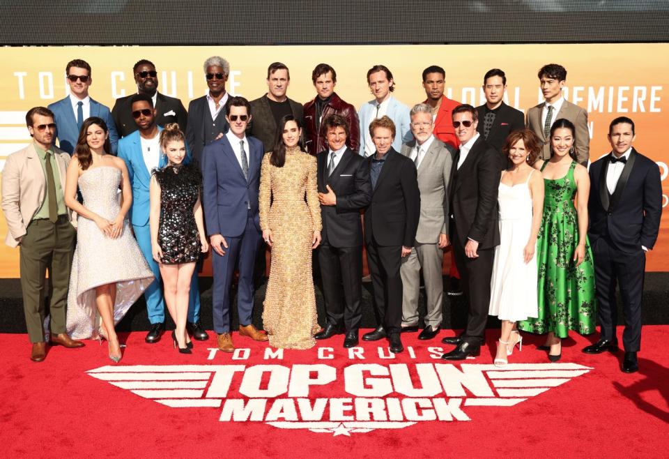 The “Top Gun: Maverick” cast and crew at the film’s San Diego premiere - Credit: Christopher Polk for Variety