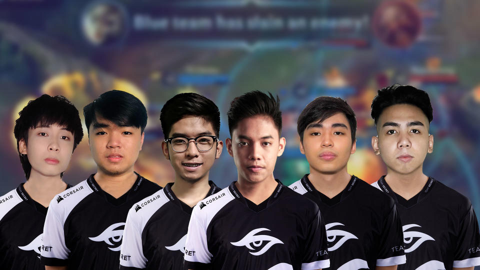 Team Secret's Wild Rift team (from left): Core, Tatsurii, Trebor, Hamezz, Chewy and Azar. (Images: Team Secret)