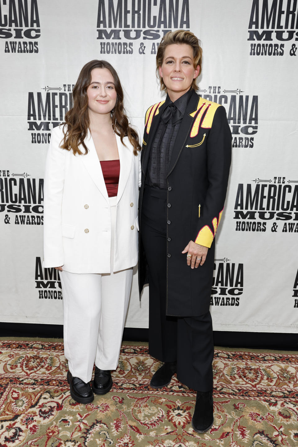 NASHVILLE, TENNESSEE - SEPTEMBER 20: Tish Melton and Brandi Carlile attend the 22nd Annual Americana Honors & Awards at Ryman Auditorium on September 20, 2023 in Nashville, Tennessee. (Photo by Jason Kempin/Getty Images for Americana Music Association )