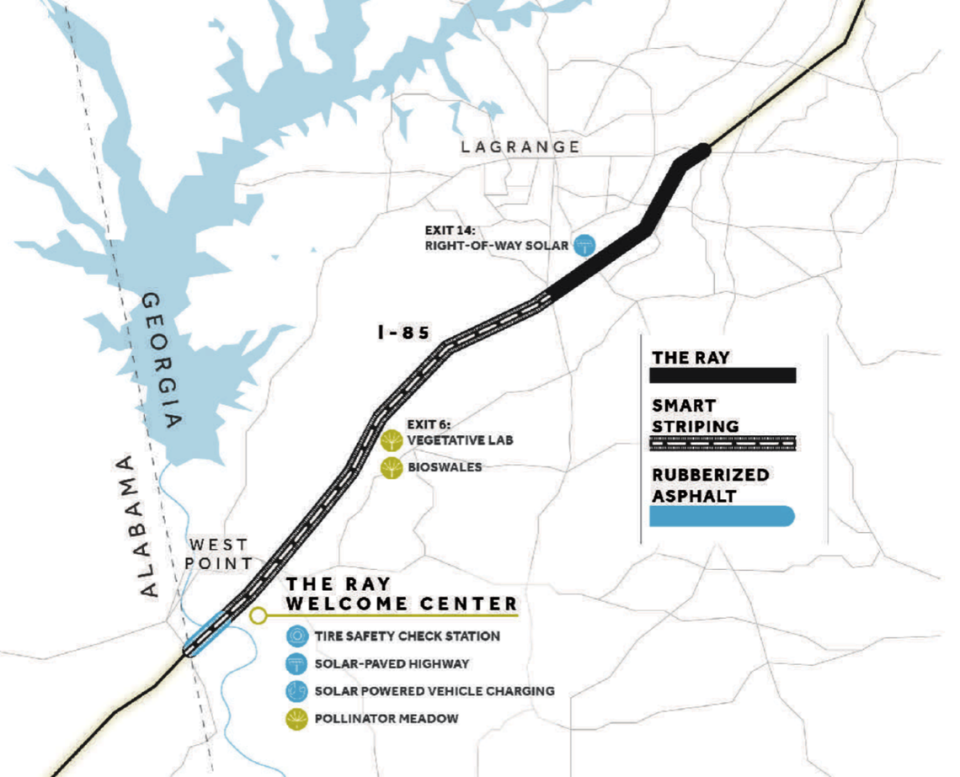 This is a map of The Ray in Georgia. Courtesy of The Ray