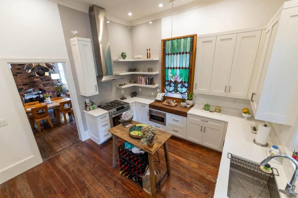 The window in the kitchen was special to the previous homeowner, but she chose to leave it with the house. Tornow and Berry-Tornow told her she can come get it anytime she changes her mind.
