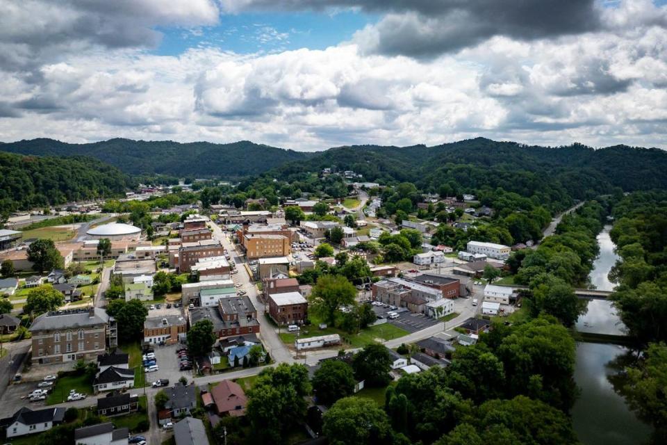 Downtown Jackson, Ky., in Breathitt County, is photographed Wednesday, July 17, 2024.