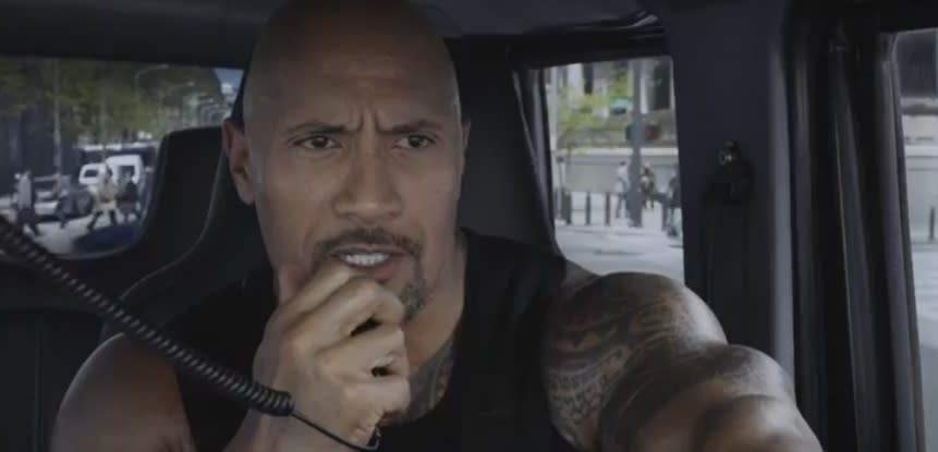 Dwayne 'The Rock' Johnson in 'The Fate of the Furious' (credit: Universal)