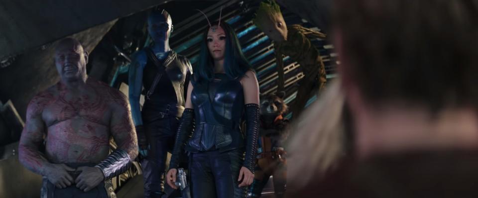 From left: Drax, Nebula, Mantis, Rocket, and Groot in the first teaser trailer for "Thor: Love and Thunder."