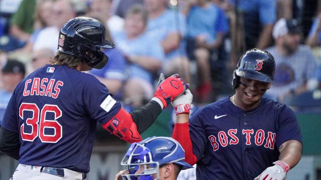 Two instances of the Red Sox wearing the green.