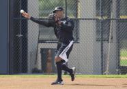 New York Yankees' Alex Rodriguez works out at the Yankees minor league complex for spring training in Tampa, Florida February 23, 2015. REUTERS/Scott Audette (UNITED STATES - Tags: SPORT BASEBALL)