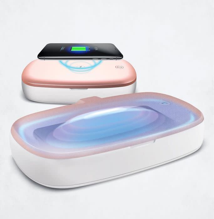 Vie Oli UVC Phone Sanitizer And Wireless Charging Hub. Image via Urban Outfitters.