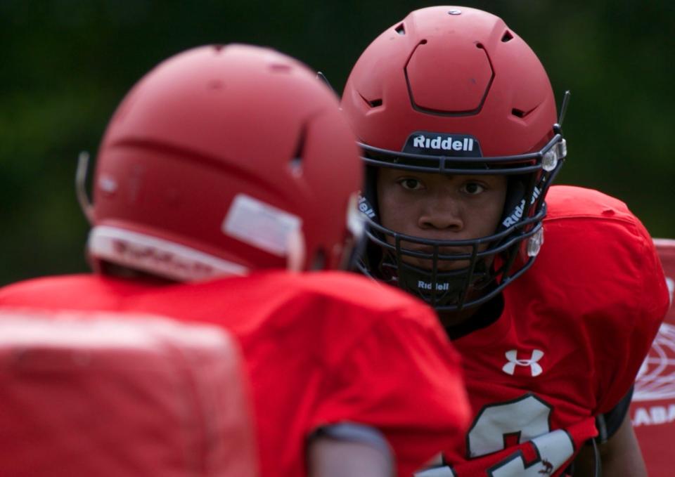 Munroe football players participated in spring camp on April 29, 2022, at Munroe  Day School.