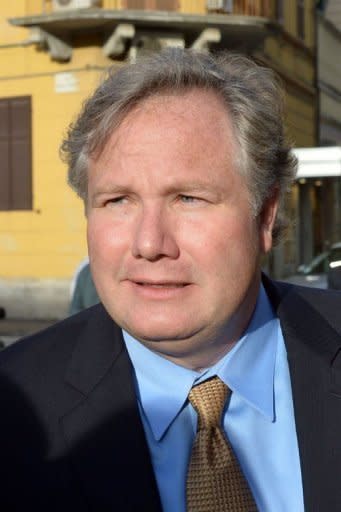 John Arthur Eaves -- a US lawyer representing some of the victims of the Costa Concordia disaster -- speaks to the media outside the Grosseto courthouse. Europe's top cruise operator has come under pressure at pre-trial hearings into the Costa Concordia disaster as captain Francesco Schettino faced survivors for the first time