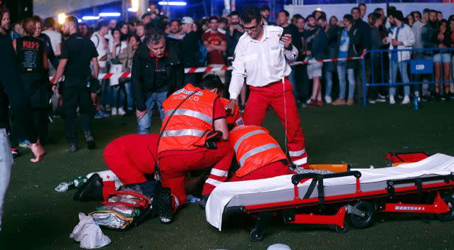 Paramedics treated the man at the scene, but he tragically died. Photo: AAP