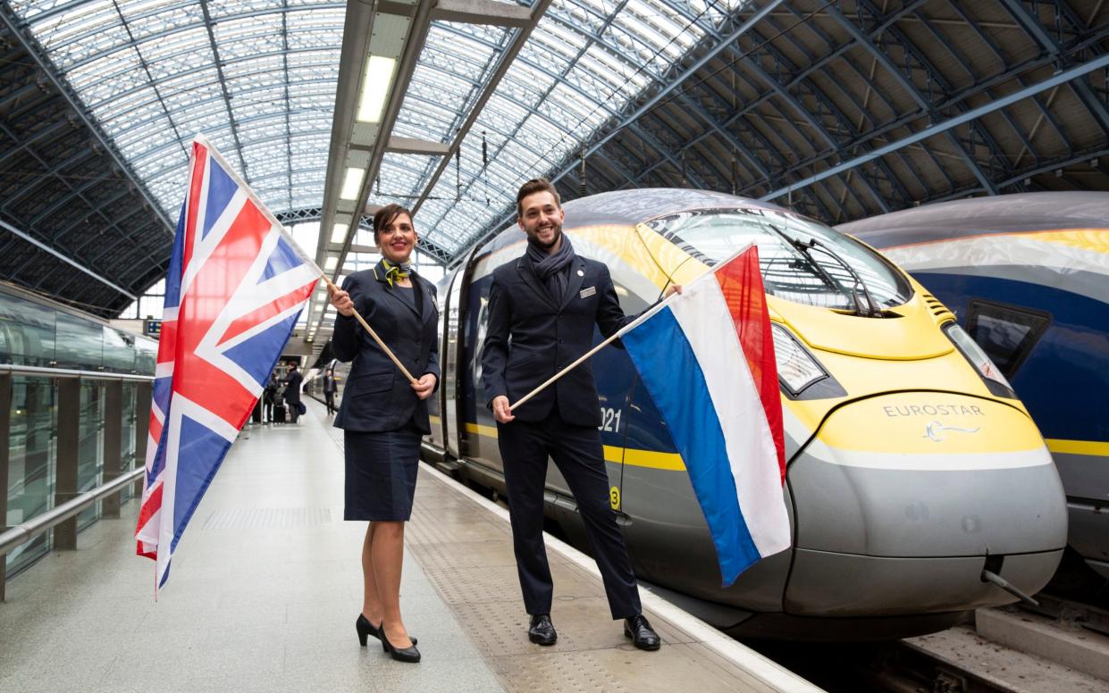The direct Eurostar service between London and Amsterdam started five years ago - HEATHCLIFF O'MALLEY
