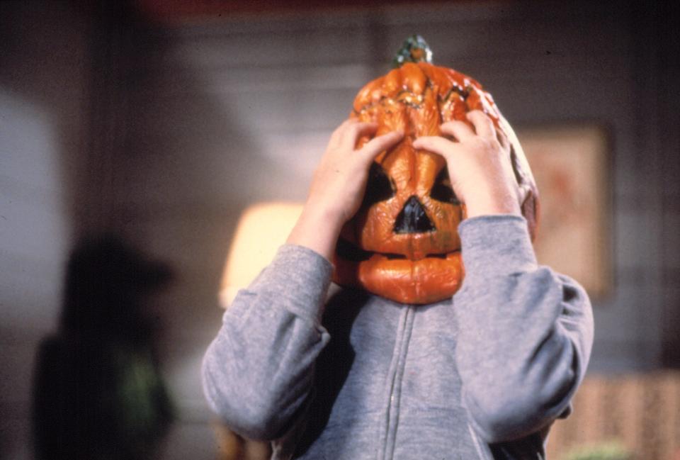 Bradley Schachter stars as a boy who has an unfortunate incident with his pumpkin mask in "Halloween III: Season of the Witch."