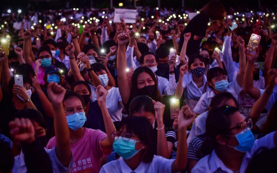 Thai students have been protesting against the government for months - Lillian Suwanrumpha/AFP