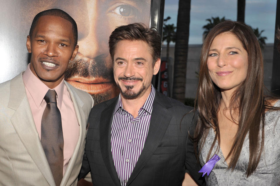 The Soloist LA Premiere 2009 Jamie Foxx Robert Downey Jr. Catherine Keener