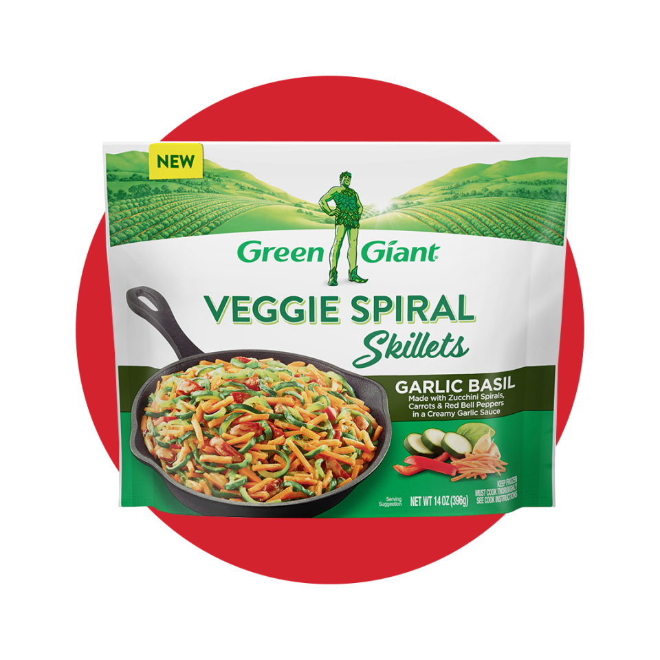 <p><a href="https://greengiant.com/product/green-giant-veggie-spiral-skillets-garlic-basil/" rel="nofollow noopener" target="_blank" data-ylk="slk:Shop Now;elm:context_link;itc:0;sec:content-canvas" class="link ">Shop Now</a></p><p>Veggie Spiral Skillets (Garlic Basil)</p><p>greengiant.com</p>