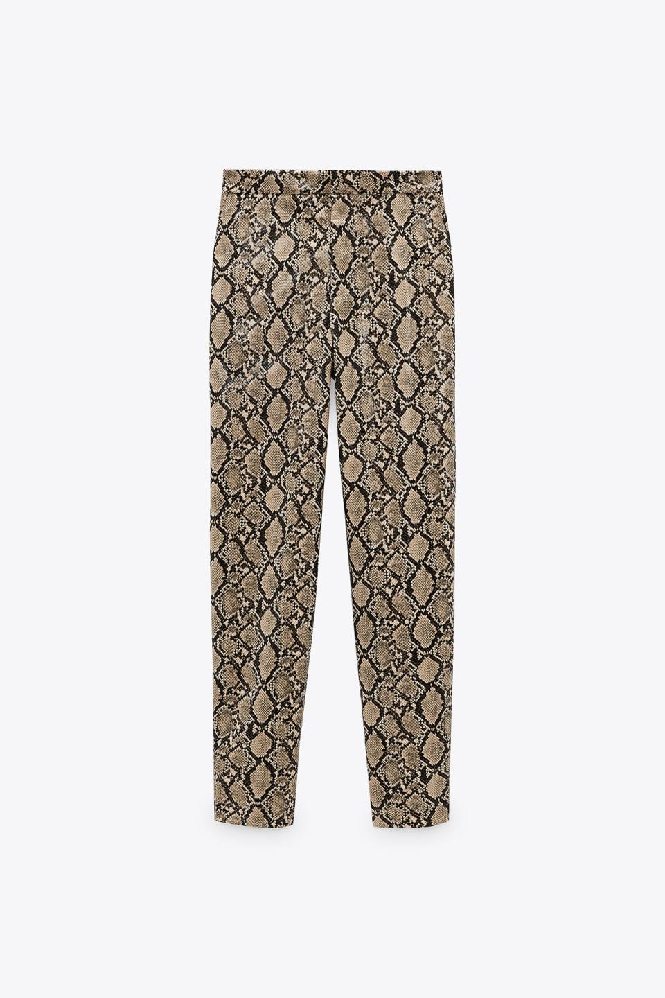 Pantalon imprimé serpent Zara