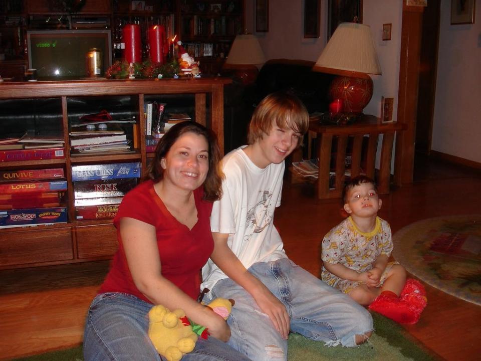 The author with her sons Noah and Adam.