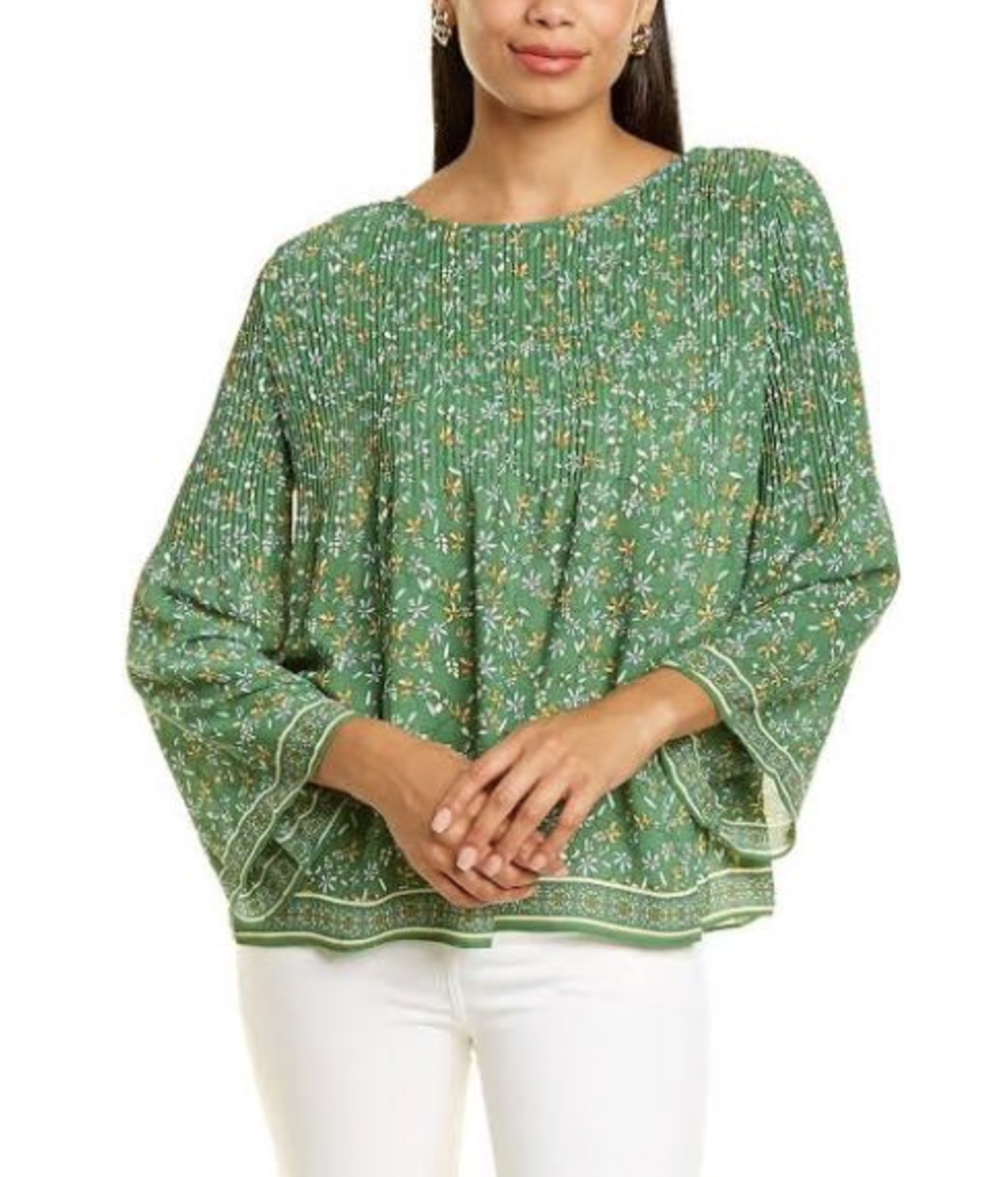 Max Studio Floral Boatneck Top