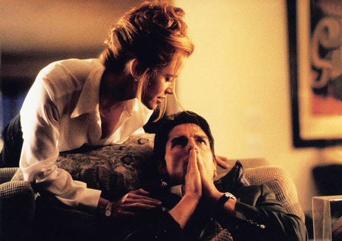 Kelly Preston y Tom Cruise en la película Jerry Maguire