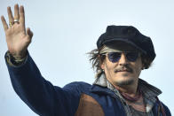 US actor Johny Deep poses during a photocall at the 69th San Sebastian Film Festival, in San Sebastian, northern Spain, Wednesday, Sept. 22, 2021. Johny Depp will be receiving on the night Donostia Award for his contribution to the cinema. (AP Photo/Alvaro Barrientos)