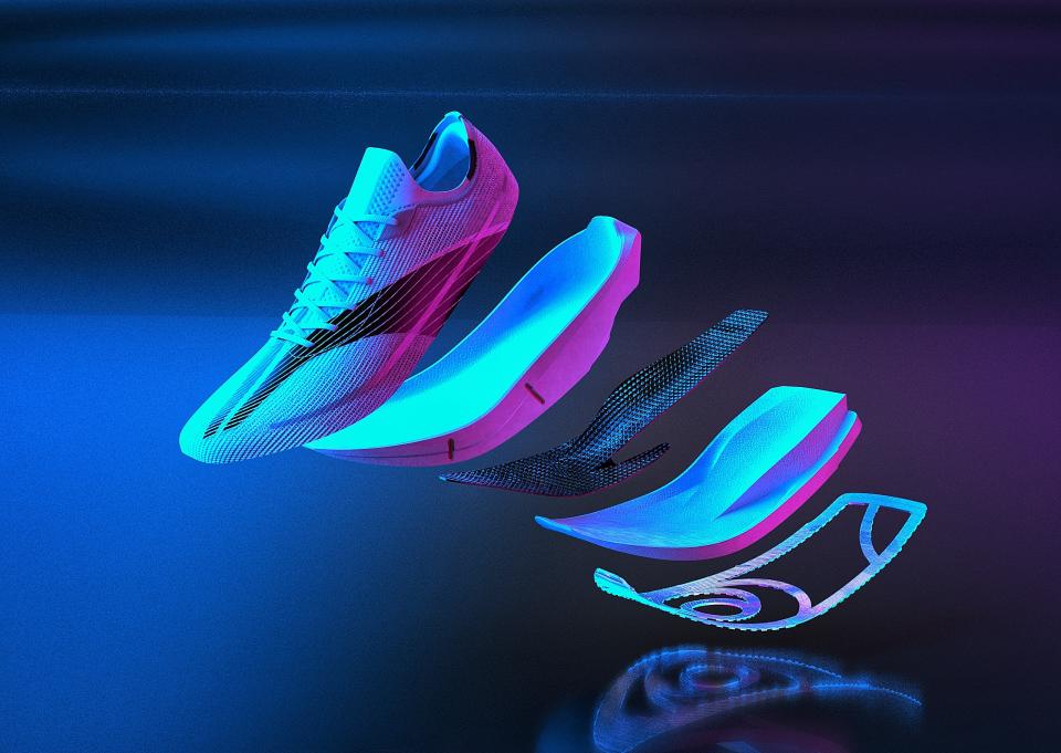 A cross section of the Dragonflight concept sneaker from Li-Ning.