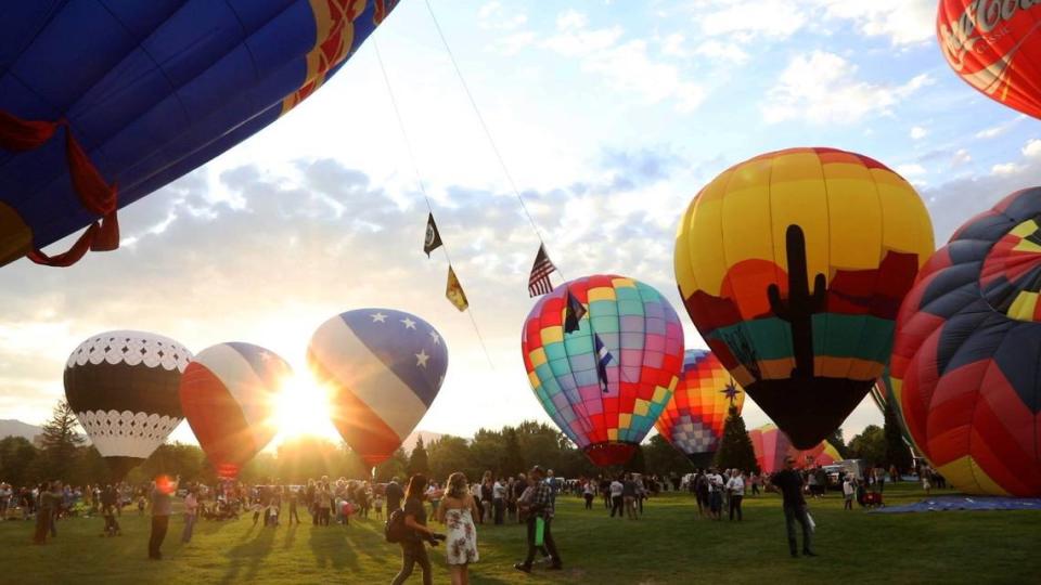 More than 40 balloons launched at dawn in the annual Spirit of Boise Balloon Classic at Ann Morrison Park in late August. The multiday balloon festival delights Boiseans new and old, as residents watch hot air balloons take flight over Boise.