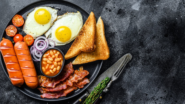 served full English breakfeast