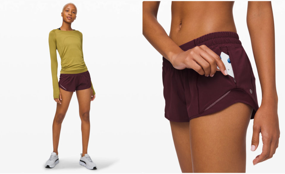 Lululemon Hotty Hot Short II. Images via Lululemon.