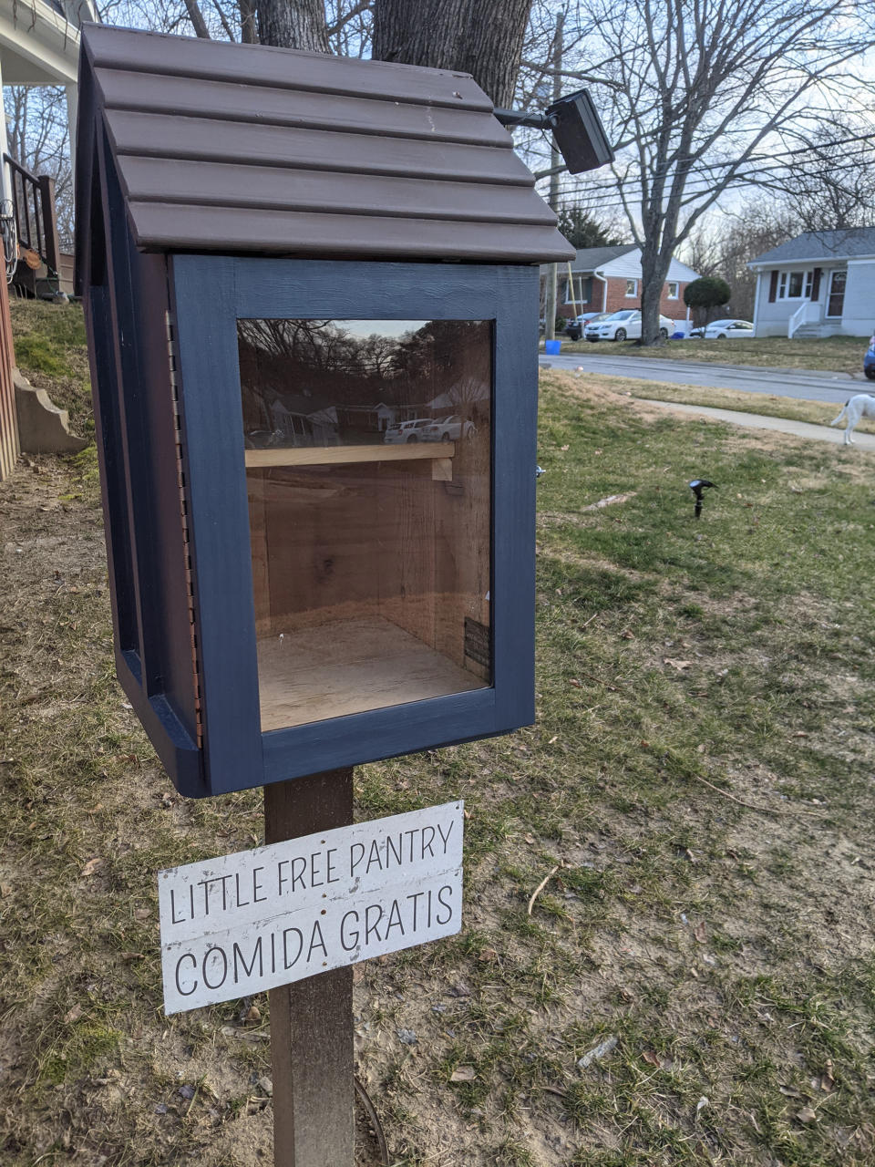 Headlee said that she used a Little Free Library structure to establish a private food pantry.  (Celeste Headlee)