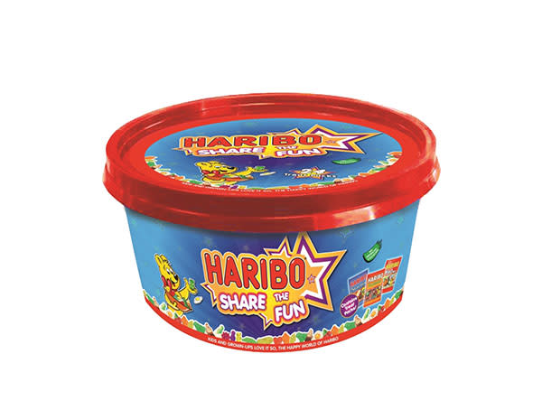 <b>Haribo Share the Fun Tub</b><br><br>It’s Christmas so it’s OK for kids to eat tonnes of sweets, right? While the adults dive into the tub of Celebration chocolates the kids can share this huge box of Haribo. Sorted.<br><b><br><a href="http://www.tesco.com/groceries/Product/Details/?id=271005010" rel="nofollow noopener" target="_blank" data-ylk="slk:Tesco;elm:context_link;itc:0;sec:content-canvas" class="link ">Tesco</a>, £5</b><br><br>