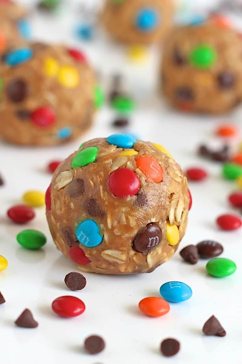 no bake cookies monster cookie balls