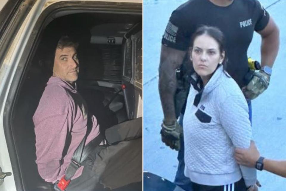 <p>Placer County Sheriffs Office/Facebook</p> Danny Serafini, Samantha Scott are arrested in connection with the 2021 murder and attempted murder of  Robert Gary Spohr and Wendy Wood