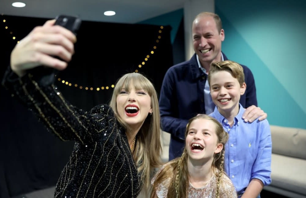 Prince William has thanked Taylor Swift for a ‘great evening’ after he posed for a selfie with the singer along with his children at her sold out London show credit:Bang Showbiz