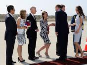 <p>Although many attempt the traditional greeting, royal protocol <a href="https://www.royal.uk/greeting-member-royal-family" rel="nofollow noopener" target="_blank" data-ylk="slk:does not require;elm:context_link;itc:0;sec:content-canvas" class="link ">does not require</a> women to curtsy when meeting a member of the royal family. </p>