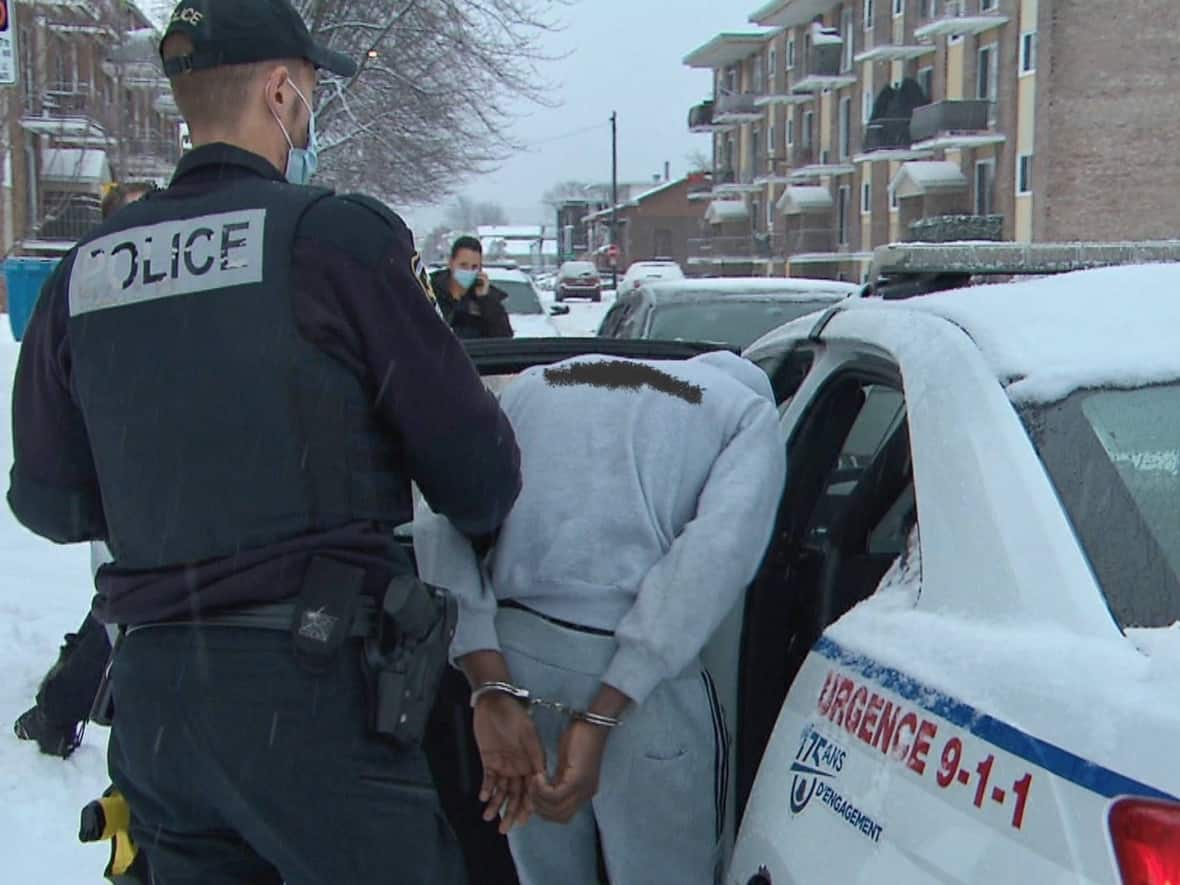 Mamadou Kalilou Barry was arrested Thursday and appeared in court Friday morning. He's one of three young people police say they arrested in connection to the alleged sexual assault of two minors in Quebec City.  (Radio-Canada - image credit)