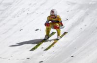 Ski Jumping - 65th four-hills ski jumping tournament final round - Bischofshofen, Austria - 06/01/2017 - Norway's Daniel Andre Tande reacts. REUTERS/Dominic Ebenbichler